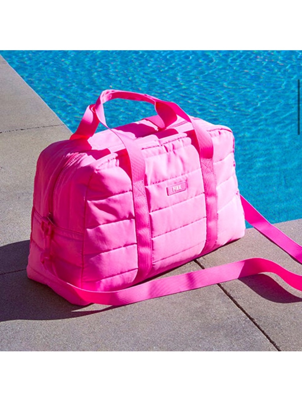 New Pink Quilted Duffle bag Victoria’s Secret bag PINK bag Weekender travel gym